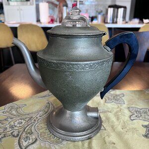 Vintage percolator coffee pot, Hotpoint by GE, made in the USA